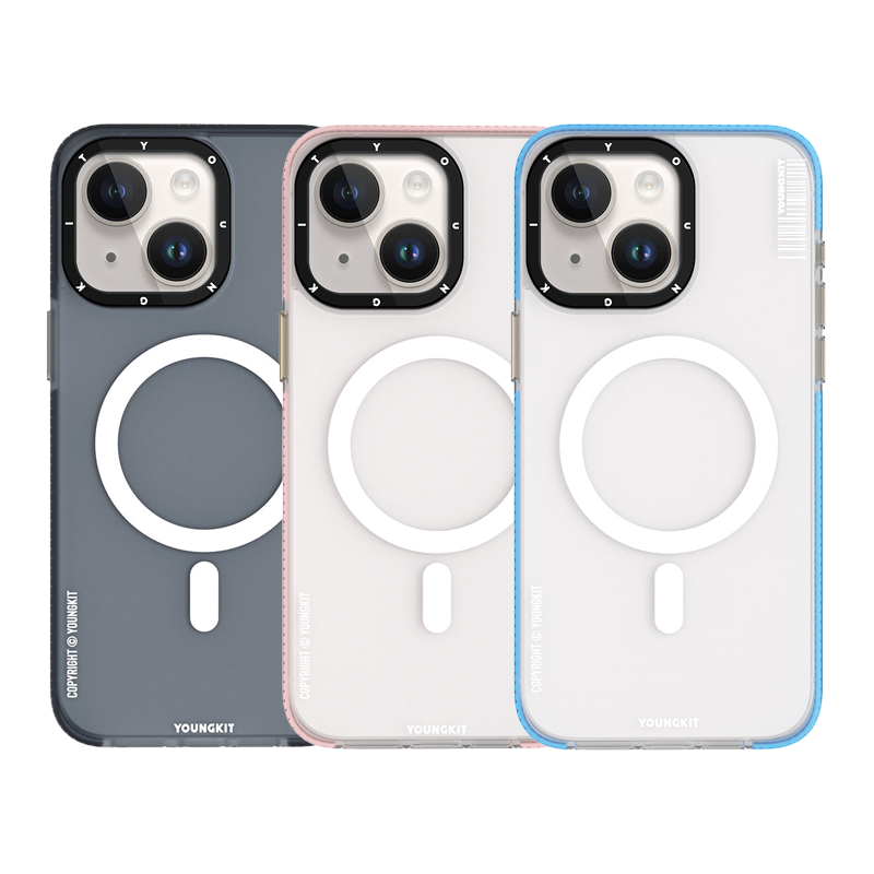 iPhone 15 Kılıf M-safe Şarj Özellikli Youngkit Jiansha Serisi Kapak
