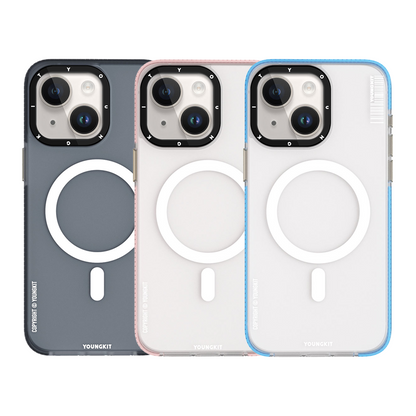 iPhone 15 Kılıf M-safe Şarj Özellikli Youngkit Jiansha Serisi Kapak