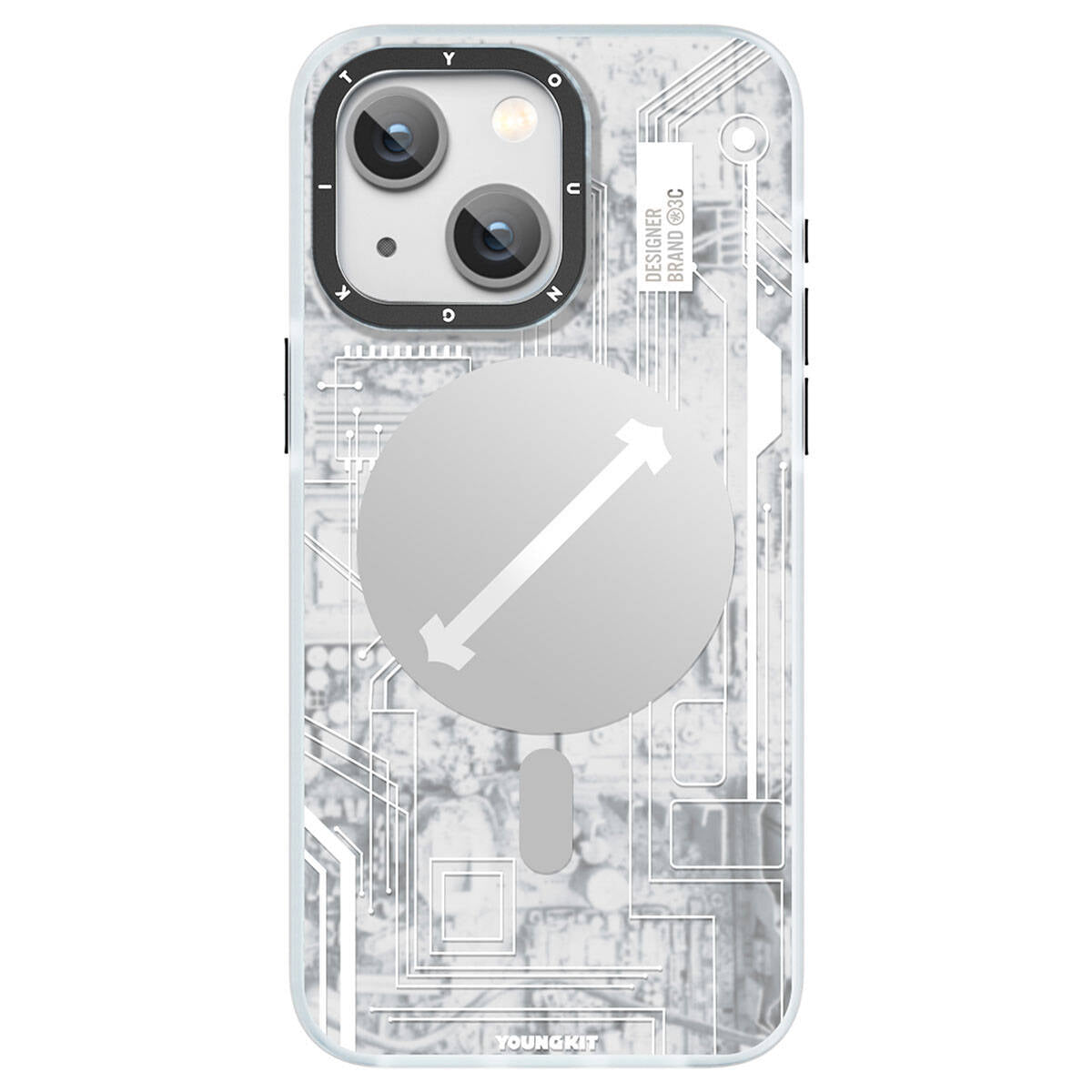 iPhone 15 Kılıf M-safe Şarj Özellikli YoungKit Technology Serisi Kapak