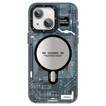 iPhone 15 Kılıf M-safe Şarj Özellikli YoungKit Technology Serisi Kapak