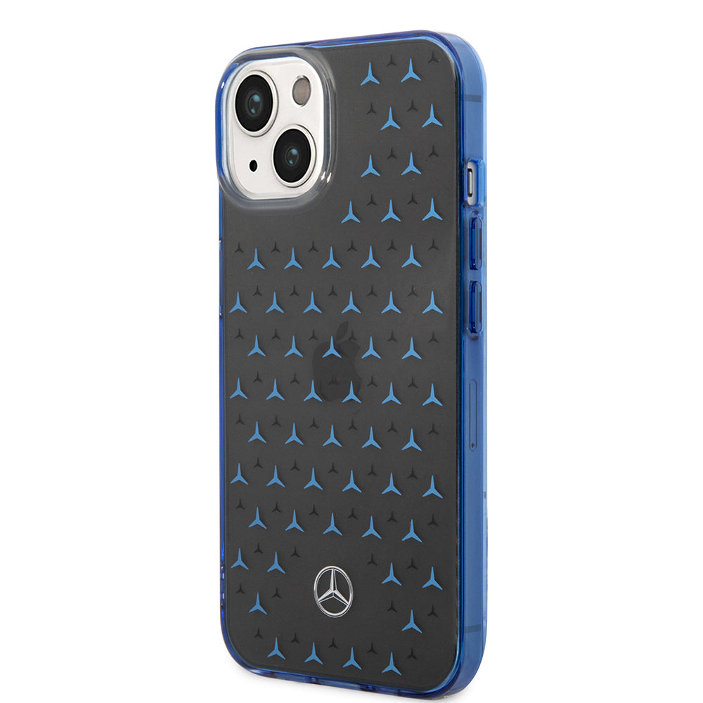 iPhone 15 Kılıf Mercedes Benz Çift Katmanlı Yıldız Desenli Dizayn Kapak