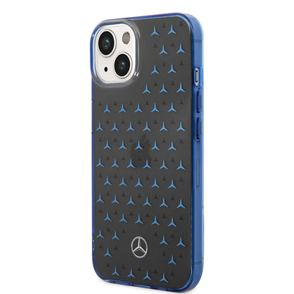 iPhone 15 Kılıf Mercedes Benz Çift Katmanlı Yıldız Desenli Dizayn Kapak