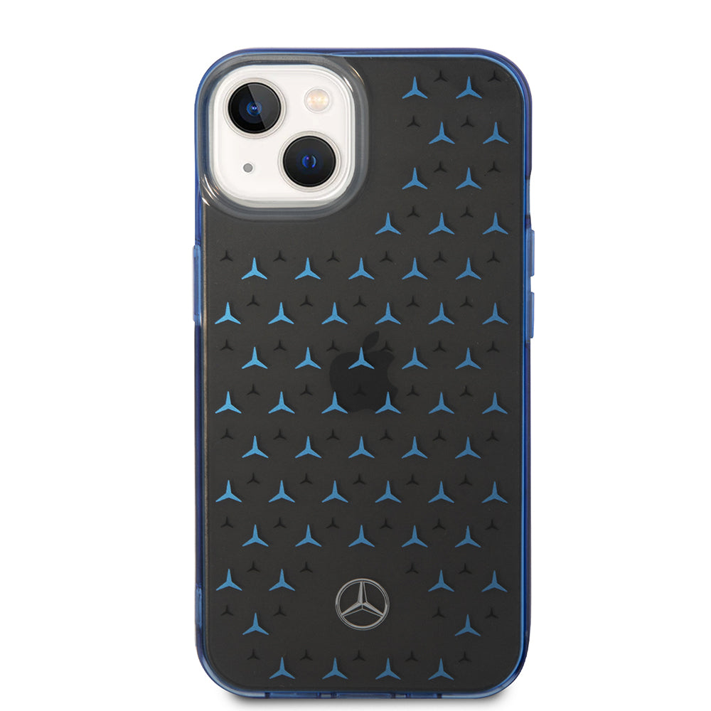 iPhone 15 Kılıf Mercedes Benz Çift Katmanlı Yıldız Desenli Dizayn Kapak
