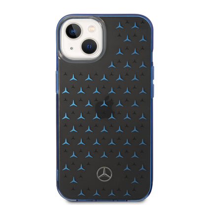 iPhone 15 Kılıf Mercedes Benz Çift Katmanlı Yıldız Desenli Dizayn Kapak