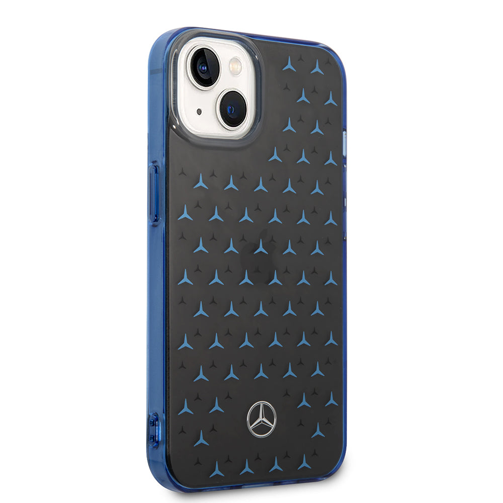 iPhone 15 Kılıf Mercedes Benz Çift Katmanlı Yıldız Desenli Dizayn Kapak