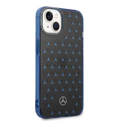 iPhone 15 Kılıf Mercedes Benz Çift Katmanlı Yıldız Desenli Dizayn Kapak