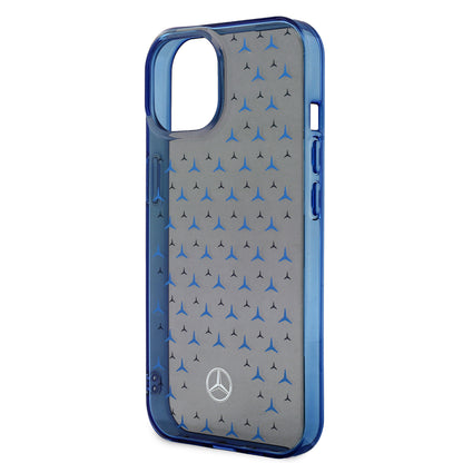 iPhone 15 Kılıf Mercedes Benz Çift Katmanlı Yıldız Desenli Dizayn Kapak