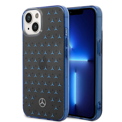 iPhone 15 Kılıf Mercedes Benz Çift Katmanlı Yıldız Desenli Dizayn Kapak