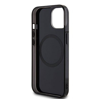 iPhone 15 Kılıf Mercedes Benz Orjinal Lisanslı M-safe Şarj Özellikli Çift Katmanlı Mini Yıldız Desenli Kapak