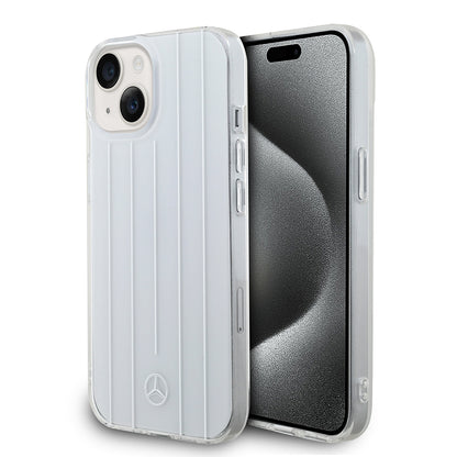 iPhone 15 Kılıf Mercedes Benz Orjinal Lisanslı New Urban 3 IML Baskılı Paralel Çizgi Desenli Kapak