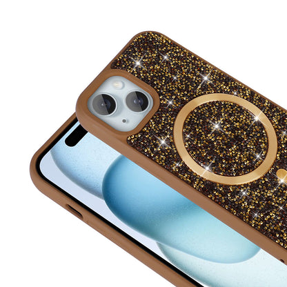Apple iPhone 15 Kılıf Pırlanta Tasarımlı M-safe Şarj Özellikli Zore Mozaik Silikon Kapak