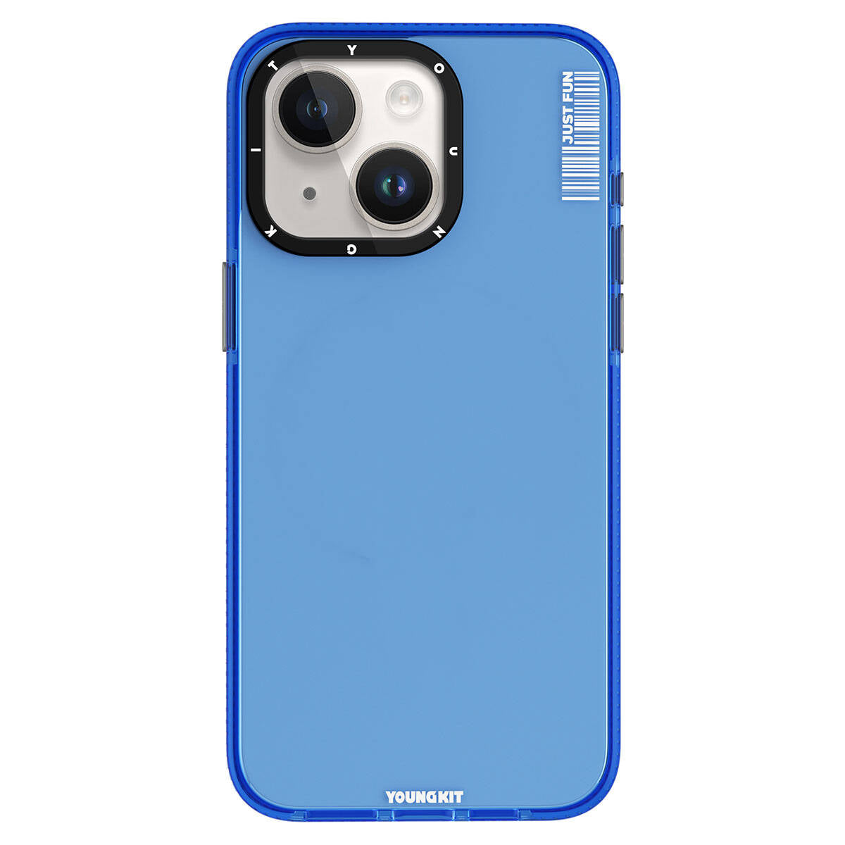 iPhone 15 Kılıf Pürüzsüz Düz Arka Yüzey YoungKit Crystal Color Serisi Kapak