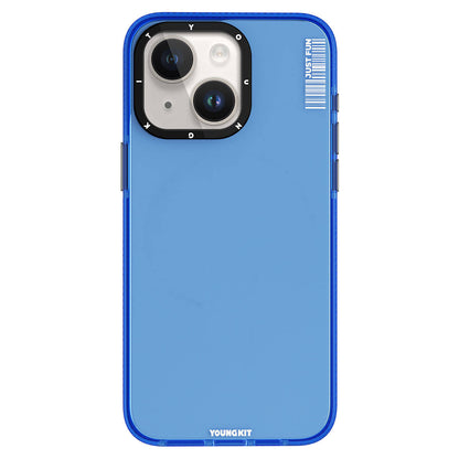 iPhone 15 Kılıf Pürüzsüz Düz Arka Yüzey YoungKit Crystal Color Serisi Kapak