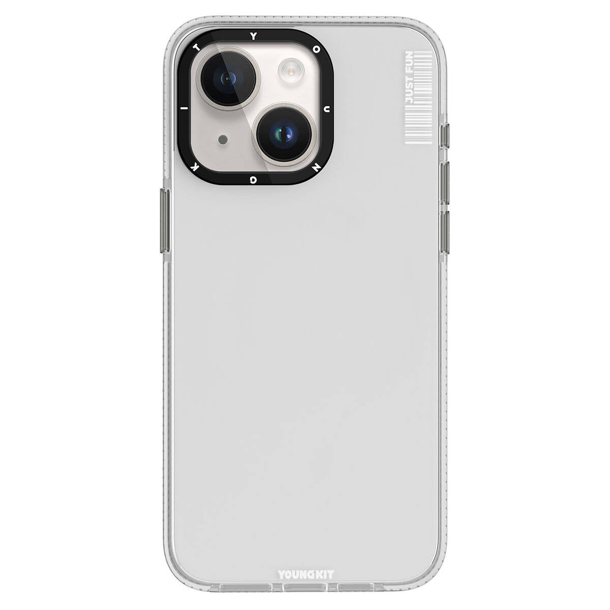 iPhone 15 Kılıf Pürüzsüz Düz Arka Yüzey YoungKit Crystal Color Serisi Kapak