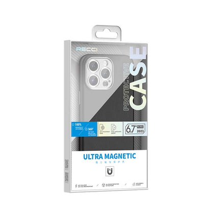 iPhone 15 Pro Max Kılıf Recci M-safe Şarj Özellikli Kamera Korumalı Explore Serisi Kapak