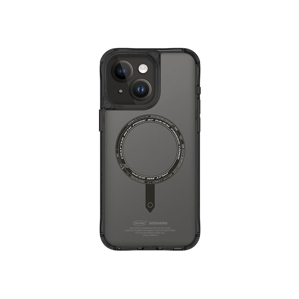 iPhone 15 Kılıf SkinArma Şeffaf Airbag Tasarımlı M-safe Şarj Özellikli Saido Kapak