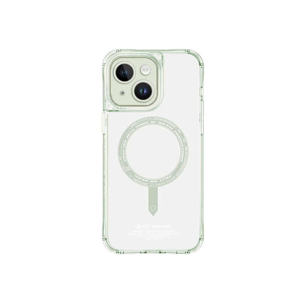 iPhone 15 Kılıf SkinArma Şeffaf Airbag Tasarımlı M-safe Şarj Özellikli Saido Kapak