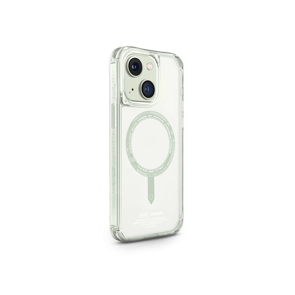 iPhone 15 Kılıf SkinArma Şeffaf Airbag Tasarımlı M-safe Şarj Özellikli Saido Kapak