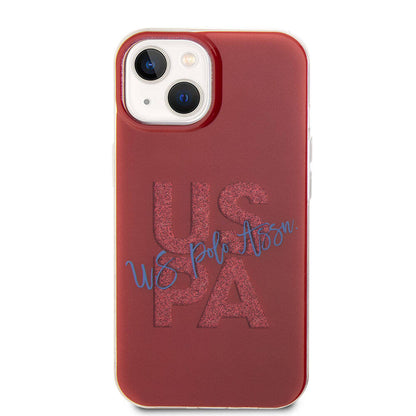 iPhone 15 Kılıf U.S. Polo Assn. Orjinal Lisanslı Simli Parlak Alfabe Tasarım Kapak