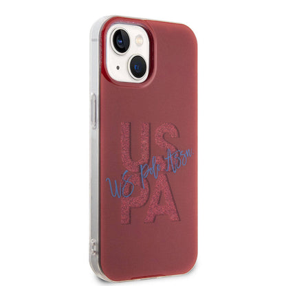 iPhone 15 Kılıf U.S. Polo Assn. Orjinal Lisanslı Simli Parlak Alfabe Tasarım Kapak