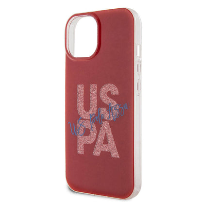 iPhone 15 Kılıf U.S. Polo Assn. Orjinal Lisanslı Simli Parlak Alfabe Tasarım Kapak