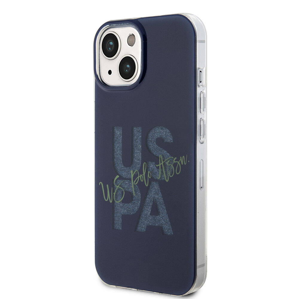 iPhone 15 Kılıf U.S. Polo Assn. Orjinal Lisanslı Simli Parlak Alfabe Tasarım Kapak