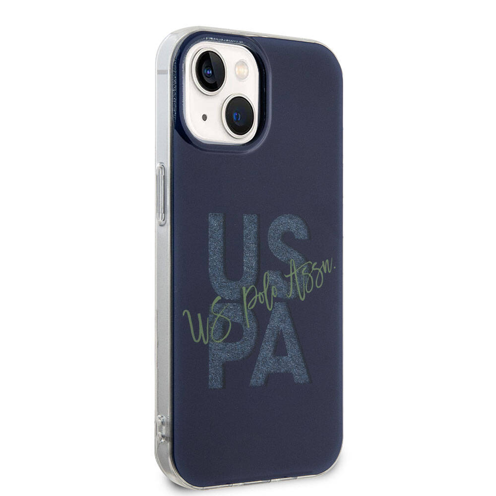 iPhone 15 Kılıf U.S. Polo Assn. Orjinal Lisanslı Simli Parlak Alfabe Tasarım Kapak