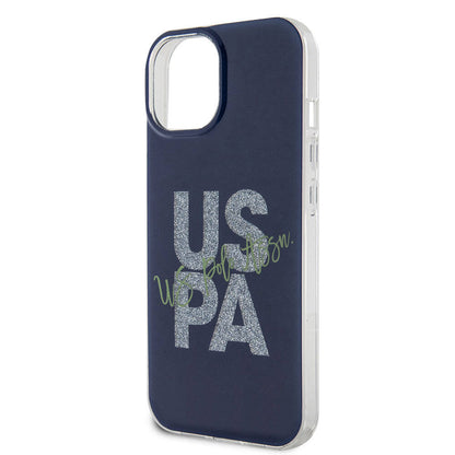 iPhone 15 Kılıf U.S. Polo Assn. Orjinal Lisanslı Simli Parlak Alfabe Tasarım Kapak
