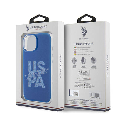 iPhone 15 Kılıf U.S. Polo Assn. Orjinal Lisanslı Simli Parlak Alfabe Tasarım Kapak