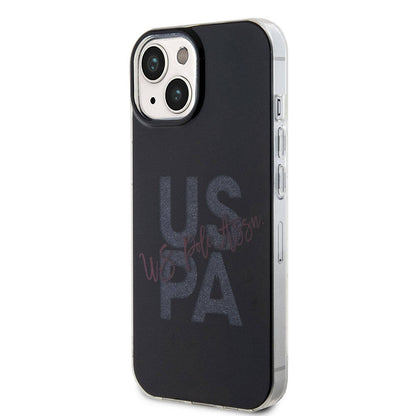 iPhone 15 Kılıf U.S. Polo Assn. Orjinal Lisanslı Simli Parlak Alfabe Tasarım Kapak