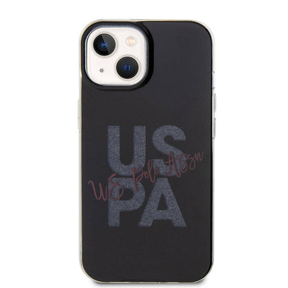 iPhone 15 Kılıf U.S. Polo Assn. Orjinal Lisanslı Simli Parlak Alfabe Tasarım Kapak
