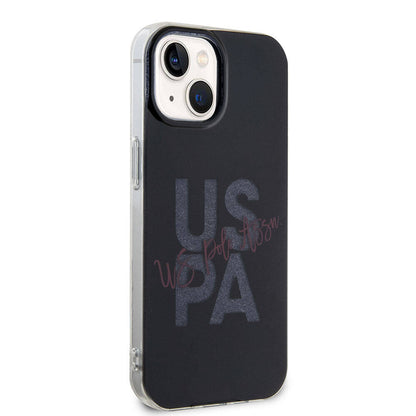iPhone 15 Kılıf U.S. Polo Assn. Orjinal Lisanslı Simli Parlak Alfabe Tasarım Kapak