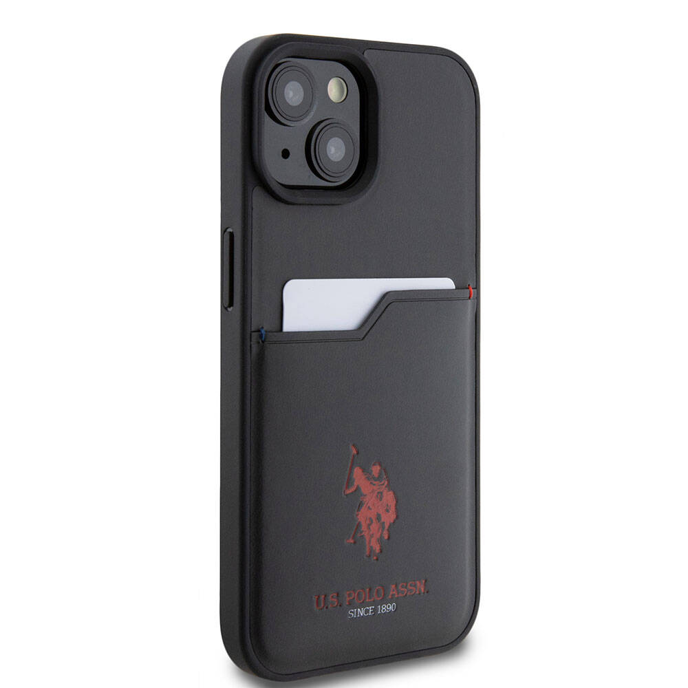 iPhone 15 Kılıf U.S. Polo Assn. Orjinal Lisanslı Baskı Logolu PU Kartlıklı Kapak