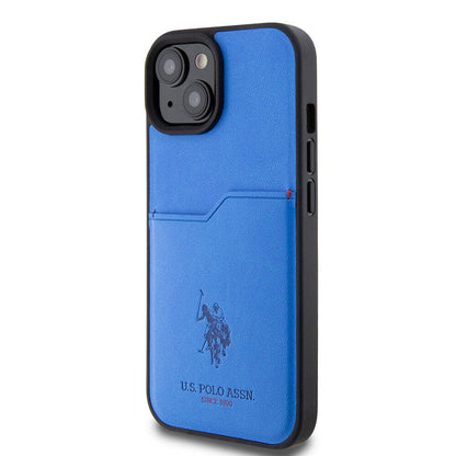iPhone 15 Kılıf U.S. Polo Assn. Orjinal Lisanslı Baskı Logolu PU Kartlıklı Kapak