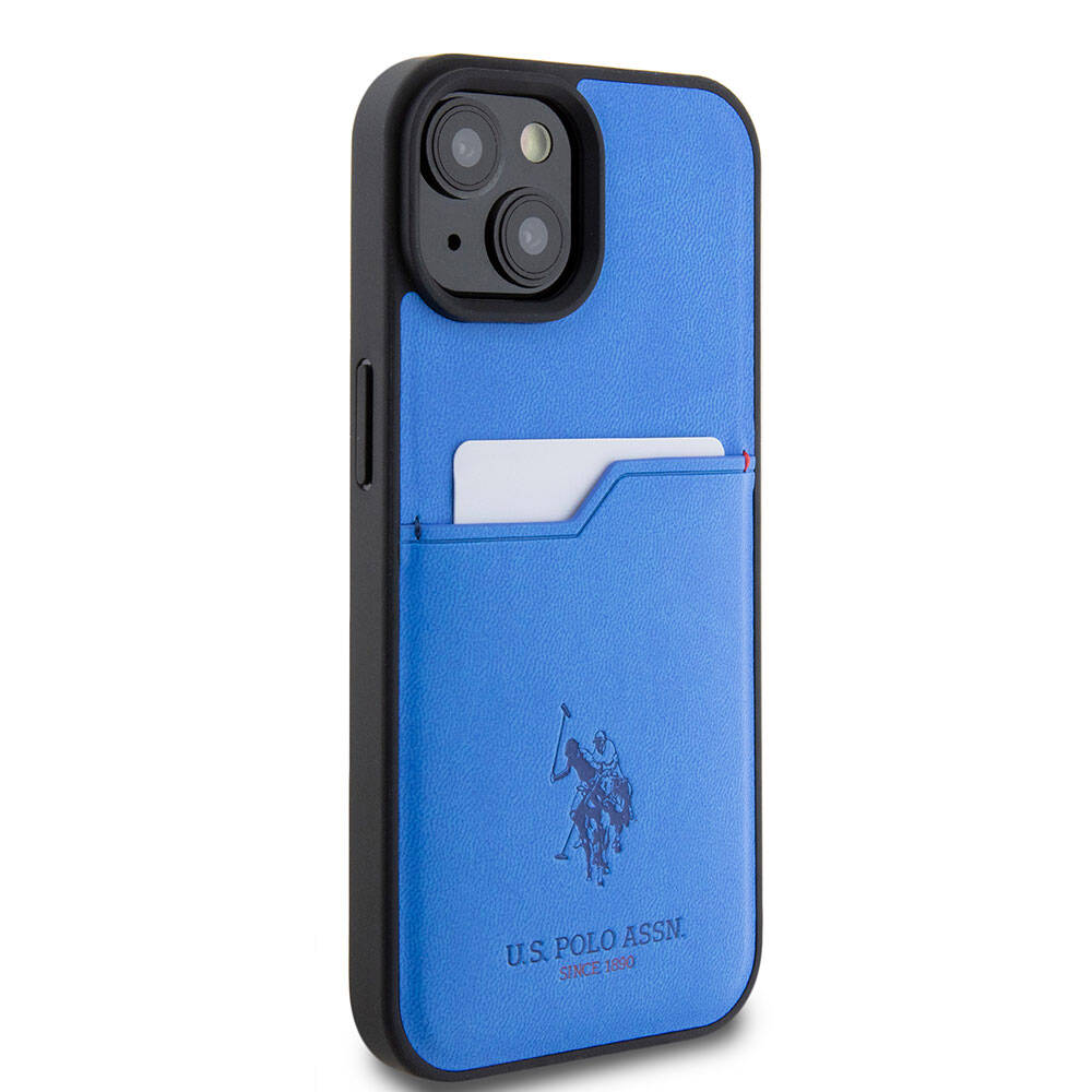 iPhone 15 Kılıf U.S. Polo Assn. Orjinal Lisanslı Baskı Logolu PU Kartlıklı Kapak
