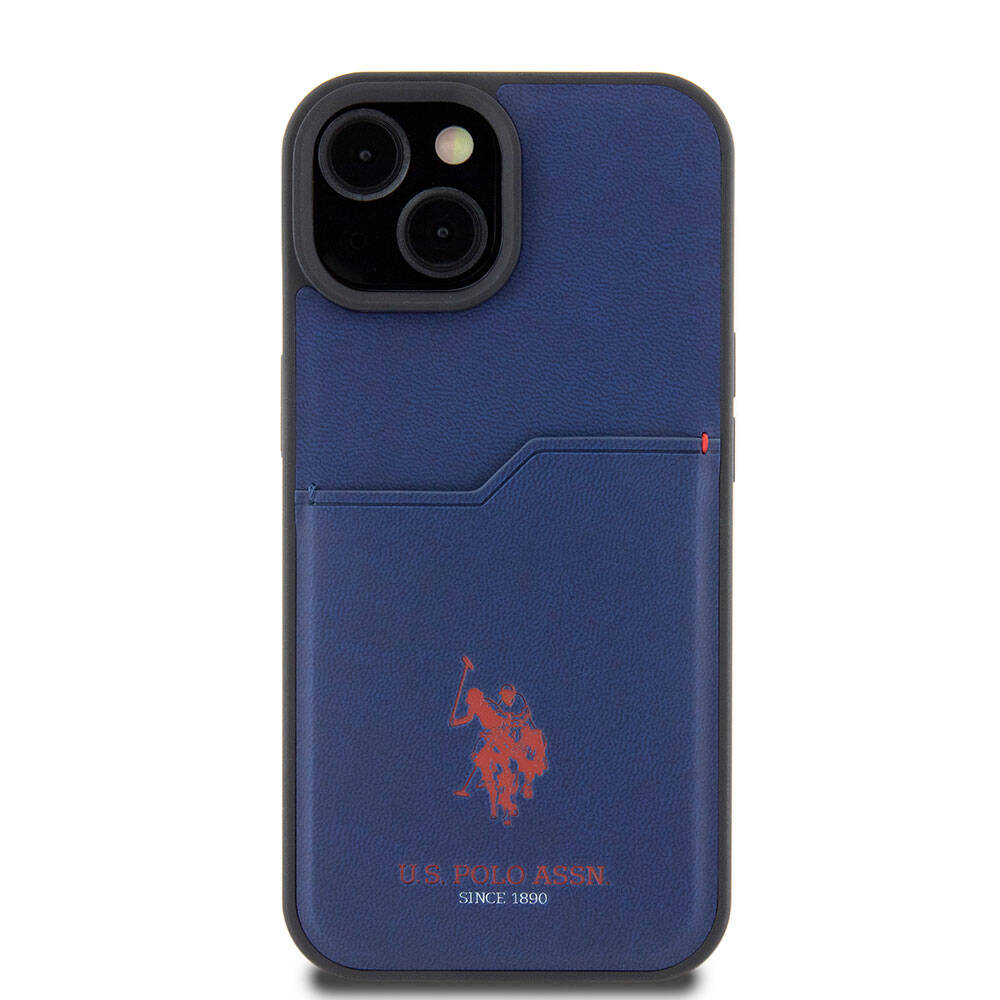 iPhone 15 Kılıf U.S. Polo Assn. Orjinal Lisanslı Baskı Logolu PU Kartlıklı Kapak