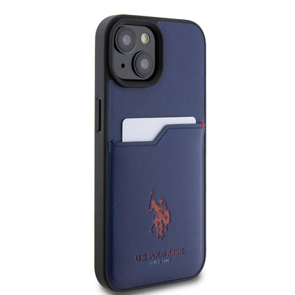 iPhone 15 Kılıf U.S. Polo Assn. Orjinal Lisanslı Baskı Logolu PU Kartlıklı Kapak