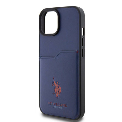 iPhone 15 Kılıf U.S. Polo Assn. Orjinal Lisanslı Baskı Logolu PU Kartlıklı Kapak