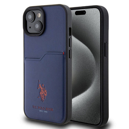 iPhone 15 Kılıf U.S. Polo Assn. Orjinal Lisanslı Baskı Logolu PU Kartlıklı Kapak