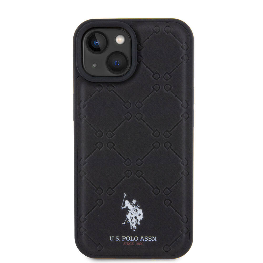 iPhone 15 Kılıf U.S. Polo Assn. Orjinal Lisanslı HS Desenli Baskı Logolu Suni Deri Kapak