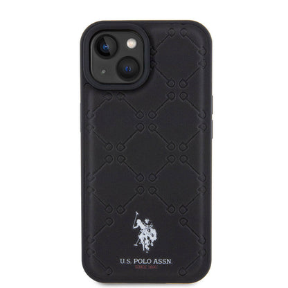 iPhone 15 Kılıf U.S. Polo Assn. Orjinal Lisanslı HS Desenli Baskı Logolu Suni Deri Kapak