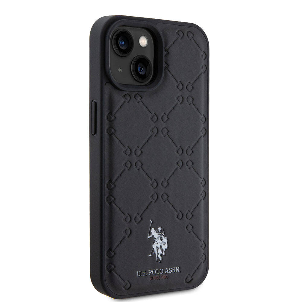 iPhone 15 Kılıf U.S. Polo Assn. Orjinal Lisanslı HS Desenli Baskı Logolu Suni Deri Kapak