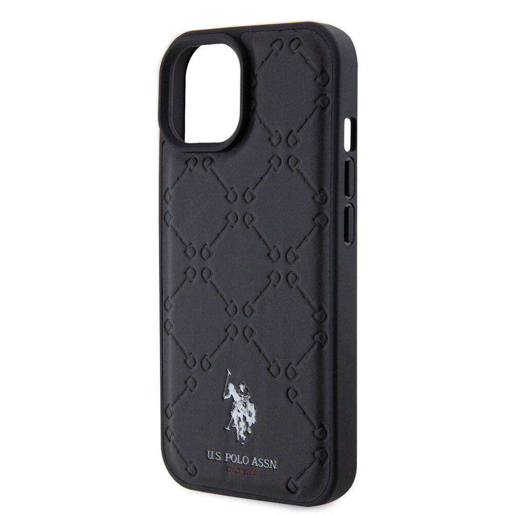 iPhone 15 Kılıf U.S. Polo Assn. Orjinal Lisanslı HS Desenli Baskı Logolu Suni Deri Kapak