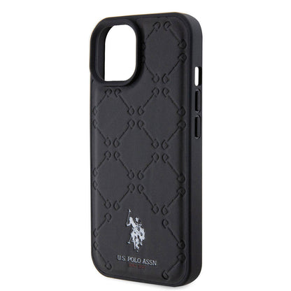 iPhone 15 Kılıf U.S. Polo Assn. Orjinal Lisanslı HS Desenli Baskı Logolu Suni Deri Kapak