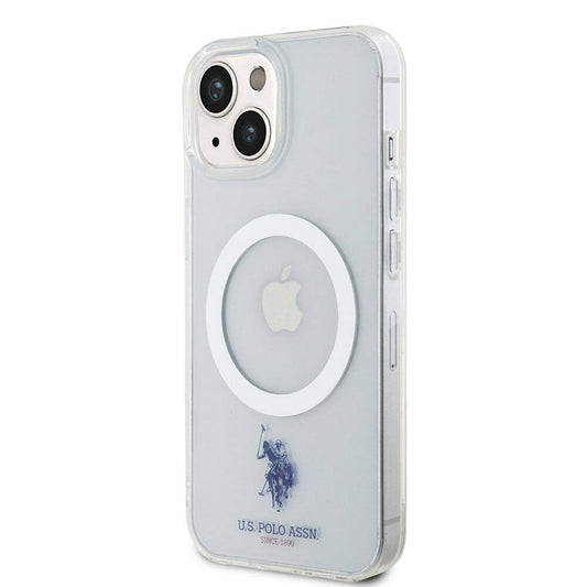 iPhone 15 Kılıf U.S. Polo Assn. Orjinal Lisanslı M-safe Şarj Özellikli Transparan Tasarım Kapak
