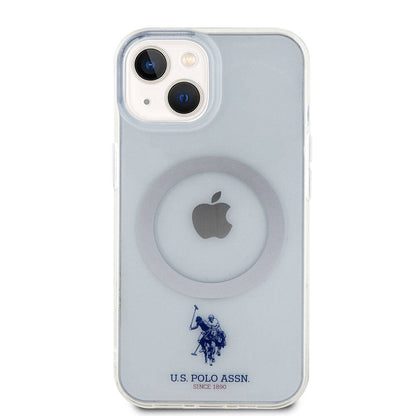 iPhone 15 Kılıf U.S. Polo Assn. Orjinal Lisanslı M-safe Şarj Özellikli Transparan Tasarım Kapak