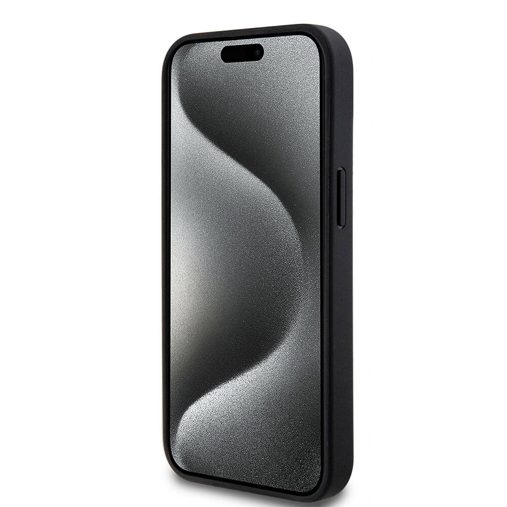 iPhone 15 Kılıf U.S. Polo Assn. Orjinal Lisanslı Suni Deri Arka Yüzey Baskı Logolu Örgü Desenli Kapak