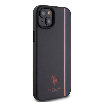 iPhone 15 Kılıf U.S. Polo Assn. Orjinal Lisanslı Üç Renk Şerit Tasarımlı Baskı Logolu Kapak