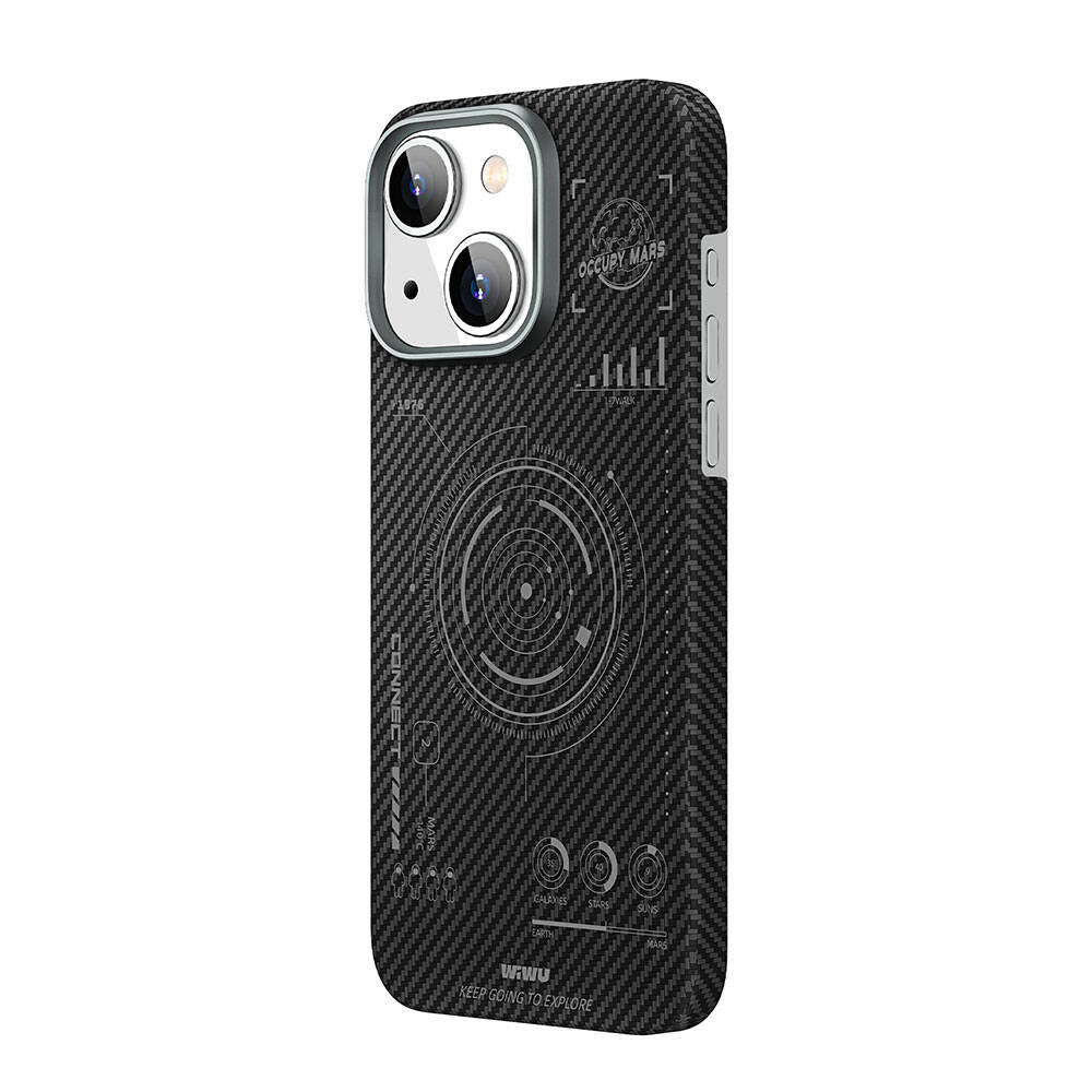 iPhone 15 Kılıf Wiwu HHX-016 Karbon Fiber 600D Mars Kevlar Kapak