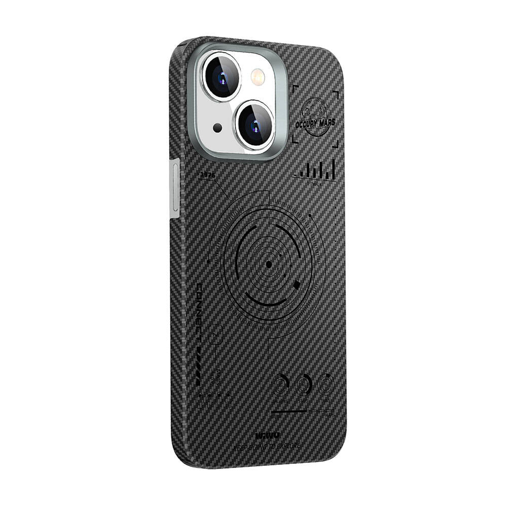 iPhone 15 Kılıf Wiwu HHX-016 Karbon Fiber 600D Mars Kevlar Kapak